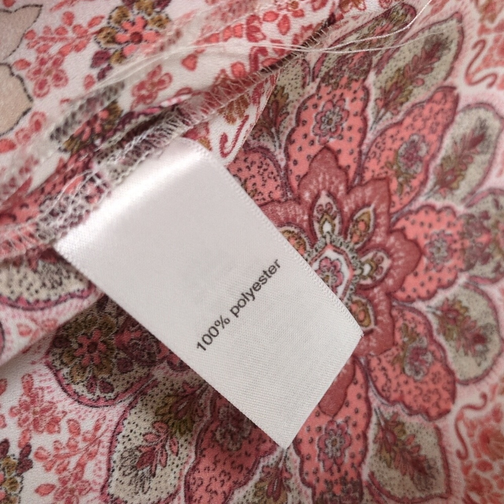 Maurices Womens Pink Floral Chiffon Casual Blouse Size 1X - Picture 4 of 5